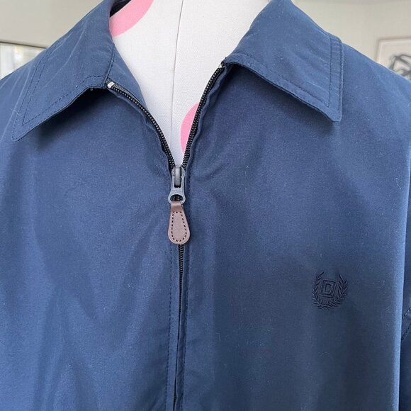 Chaps Sporty Casual Full Zip Bomber Style Polyester Lined Jacket Navy Sz M - Picture 4 of 11